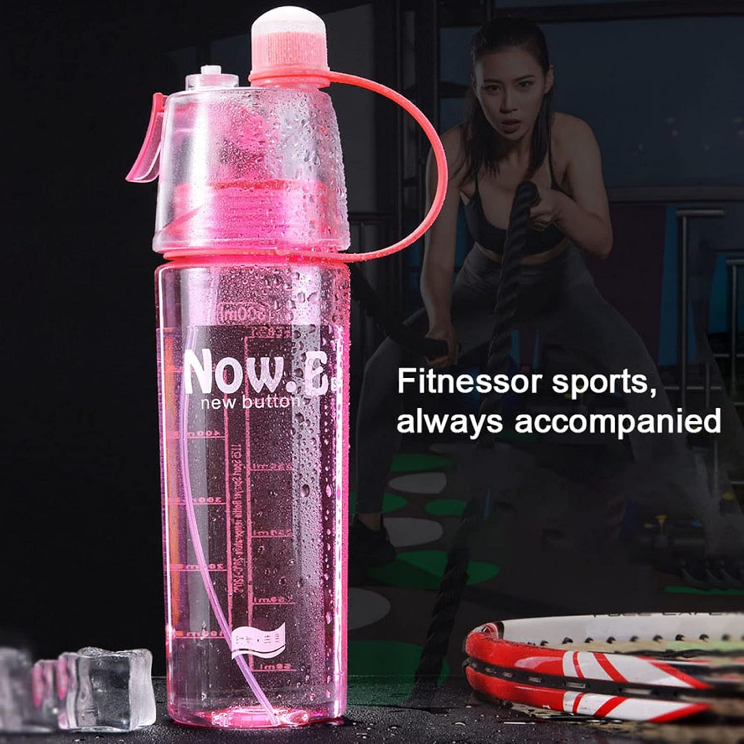 Plastic 2 In 1 Mist Spray Water Bottle (Multicolor  400 Ml  1 Pc) Plastic 2 In 1 Mist Spray Water Bottle (Multicolor  400 Ml  1 Pc)